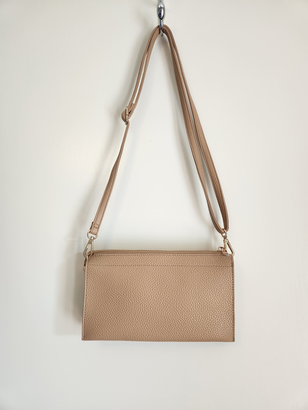Women’s Convertible Crossbody Bag in Beige - Classic Minimalist